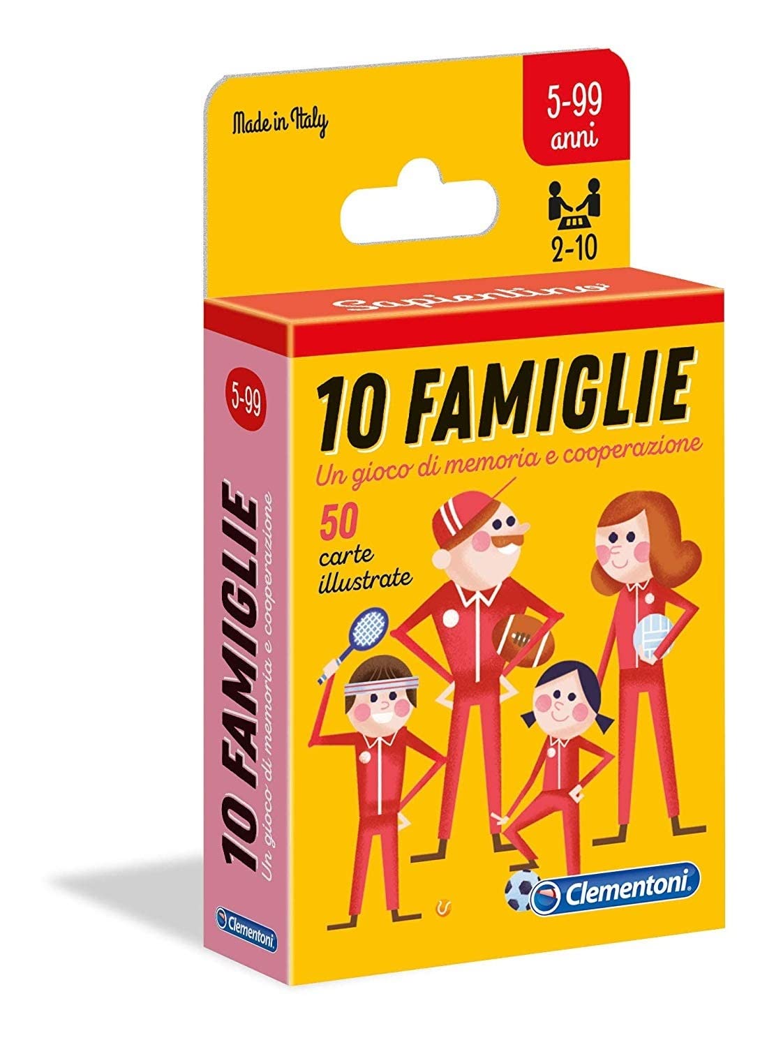 Clementoni - 16172-10 Families, Card Game for Children, 5-99 Years