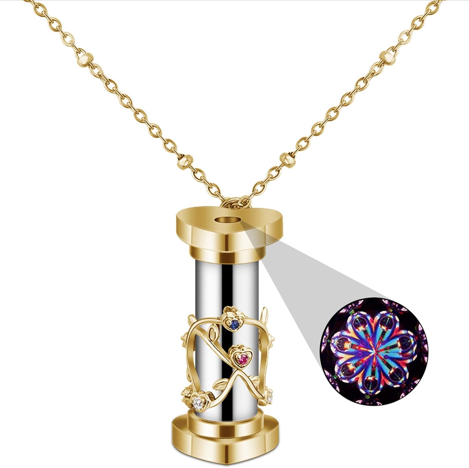 Kaleidoscope Necklace for Girls Women 