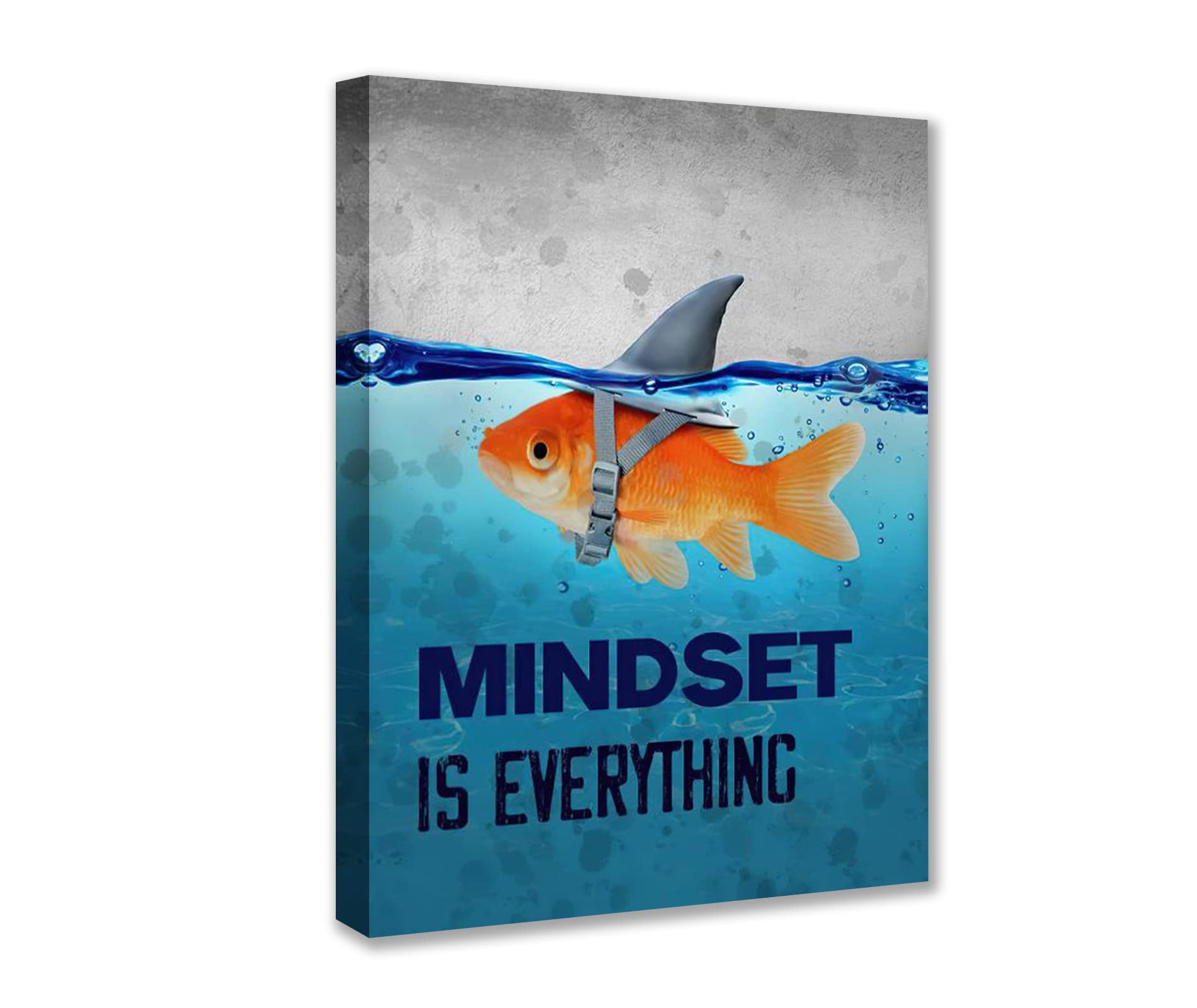 Mindset is Everything Motivational Canvas Office Wall Art Inspirational Entrepreneur Quotes Poster Print Artwork Painting Wall Picture for Living Room Bedroom Stretched Framed Ready to Hang12”Wx16”H