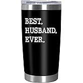 TEEZWONDER Valentines Day Gifts for Husband - Stainless Steel Insulated Coffee Tumbler with Lid 20 oz - Husband Birthday Gifts from Wife, Anniversary Wedding Gift for Him Men, Tumbler for Men