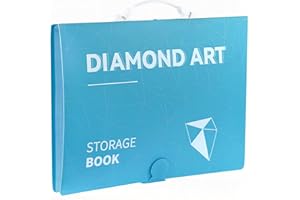TTPOLONG A3 Diamond Painting Storage Book for Diamond Painting Kits, Diamond Art Portfolio Book for Diamond Painting Accessories with 30 Pags Clear Pockets Plastic Sleeves（16.8X12.5 Inch)