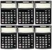 Bulk Digital Calculators Solar Powered Desktop Big Screen Basic Calculator With Electronic Number 12 Digit Display Black (6-Pack) - Colors May Vary
