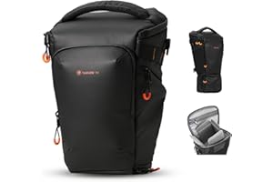 TARION Top Loader Protective Lens Bag - Expandable for DSLR with Attached 70-200mm to 400mm Lens - Waterproof Photography Cam