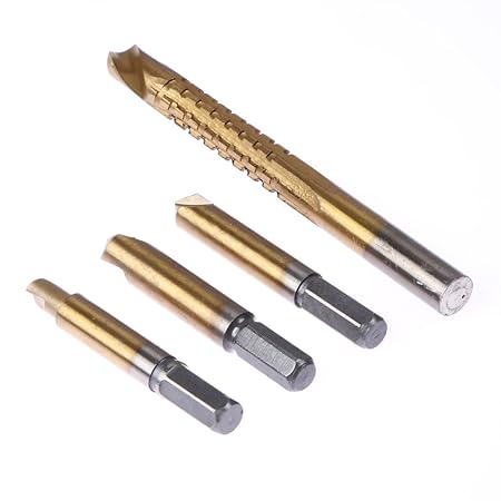 Generic Other : 4PCS Convenient Screw Extractor Drill Bit Set Guide Speed Out Remover Broken Damaged Bolt DIY Wood Working Repair Tool Kit