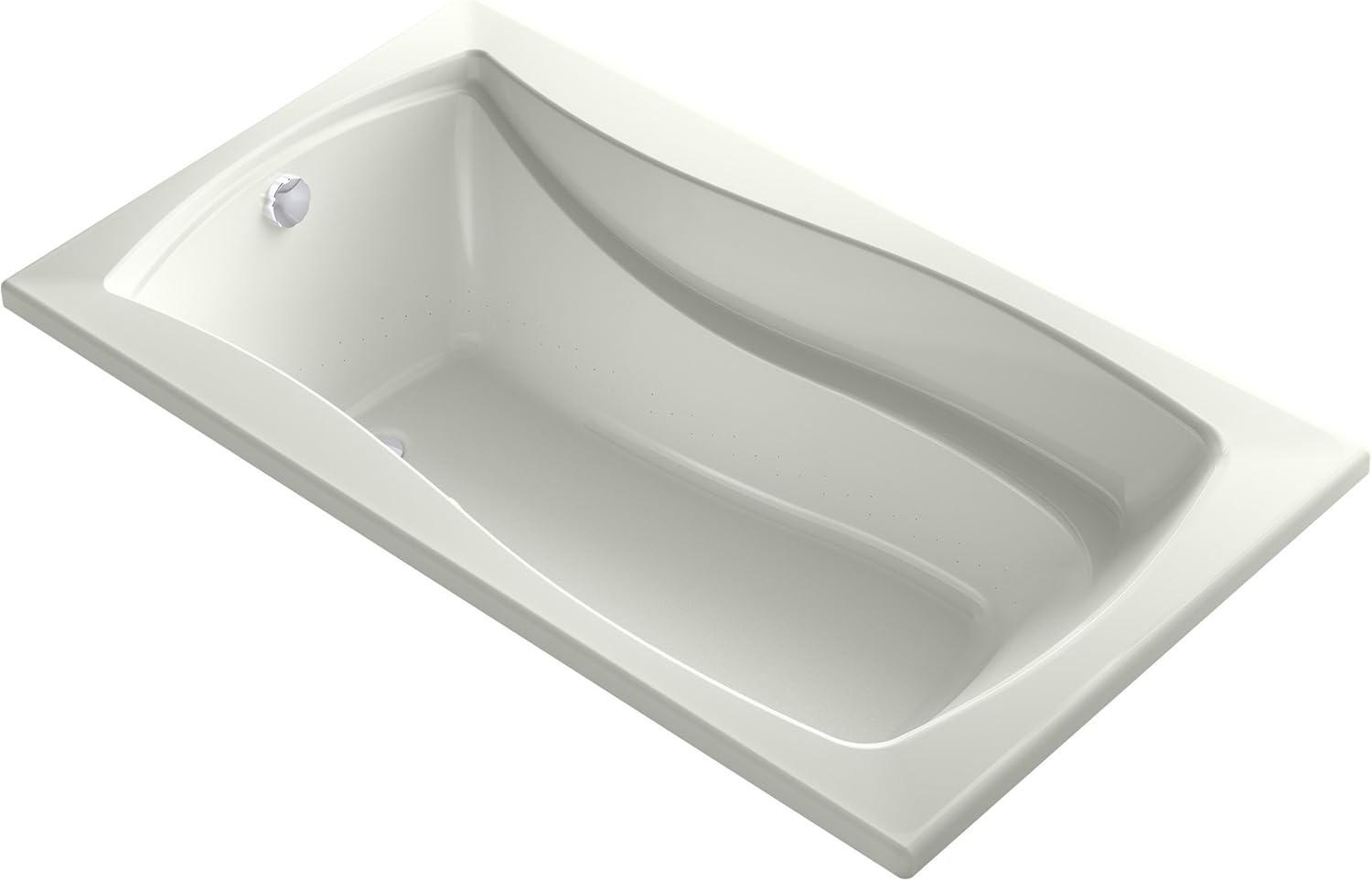 Kohler K1224GwNy Mariposa DropIn Bubble Massage Bath Tub With Bask