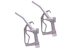 BORRITT 3/4"Inch NPT Thread Manual Fuel Nozzle with Swivel&Hook For Manual and Electric Fuel Transfer Pumps,Gravity Tank,Gasoline and Diesel Water,Max Pressure 50 PSI 13/16" Spout Max Flow Rate 16 GPM