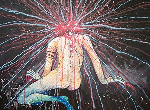 18" x 24" "Electric Reptile Girl" Acrylic on Canvas Original