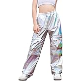 Mirawise Girls Cargo Jogger Pants with Elastic Waist & Multi-Pockets Straight Leg for Outdoor Dance Streetwear 4-13Y