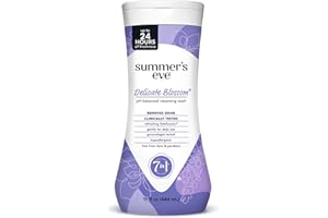 Summer's Eve Delicate Blossom All-Over Daily Feminine Wash, pH-Balanced Body Wash for Women, Removes Vaginal Odor and Refreshes, 15 Fl Oz
