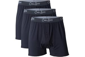 Chill Boys Viscose from Bamboo Boxers for Men – Men's Underwear – Ultra Breathable & Soft Men's Boxer Shorts – 3 Pack