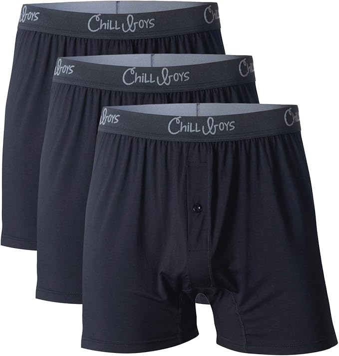 Chill Boys Soft Bamboo Mens Boxers 3 Pack Cool, Comfortable Bamboo