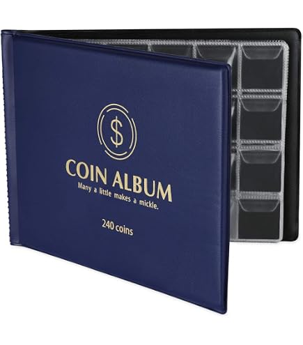 thumbnail image 2 of Coin Album For Collectors,340 Pockets Coin Collection Book Holder Display Storage Case,Collecting Sleeves Organizer Supplies For... 2 of 13