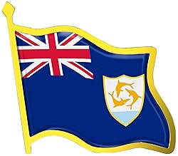 Anguilla Flag Lapel Pin - Enamel Metal National