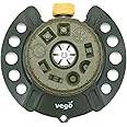 Vego Turret Pattern Sprinkler, 9-Pattern, Heavy-Duty Metal Base, Up to 1115 sq. ft Coverage