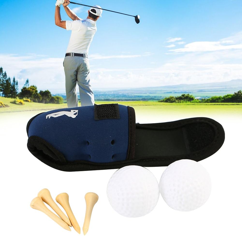 Vbestlife Golf Ball/Tee Holder, Utility Pouch Sports Golfing Accessories with 4 Tees and 2 Golf Balls (Dark Blue) : Clothing