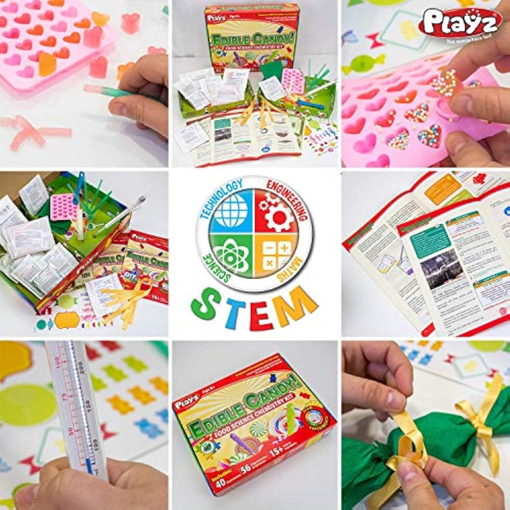 Chemistry Playz Edible Candy Food Science STEM Kit 40+ DIY Make Your