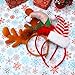 ELCOHO 6 Pack Christmas Headbands Elves Party Hats Christmas Reindeer Costume Headbands for Christmas Holiday Party