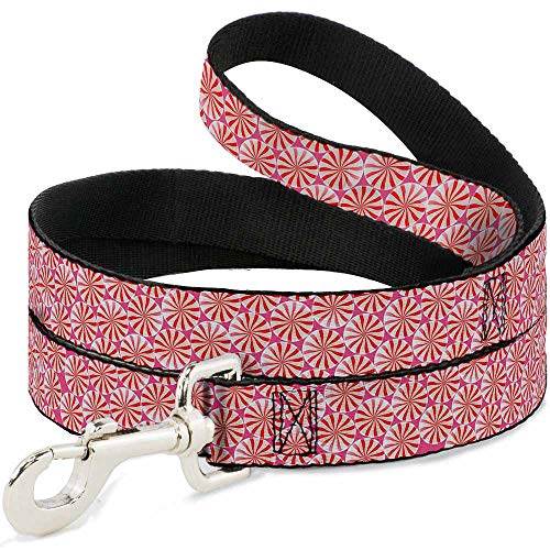 Dog Leash Peppermint Candies 4 Feet Long 1.0 Inch Wide