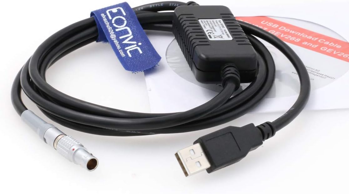 Eonvic 0b 5 Pin USB Data Transfer Cable for Total Station and Digital Theodolite Original GEV267