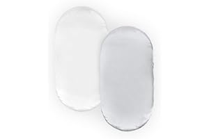 Pro Goleem Satin Bassinet Sheet 2 Pack Great for Baby Hair Soft Silk Feeling Sheet for Cradle or Bassinet Pad＆Mattress for Boys and Girls Gift for Newborn and Infant White and Gray