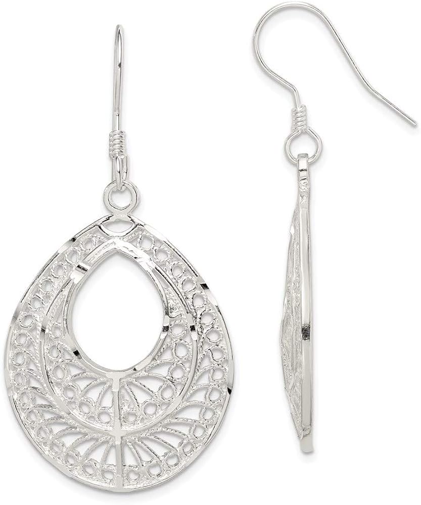 925 Sterling Silver Filigree Drop Dangle Chandelier Earrings Fine Jewelry For Women Gifts For Her