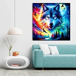Meothan 5D Diamond Art Kits for Adults Wolf Diamond