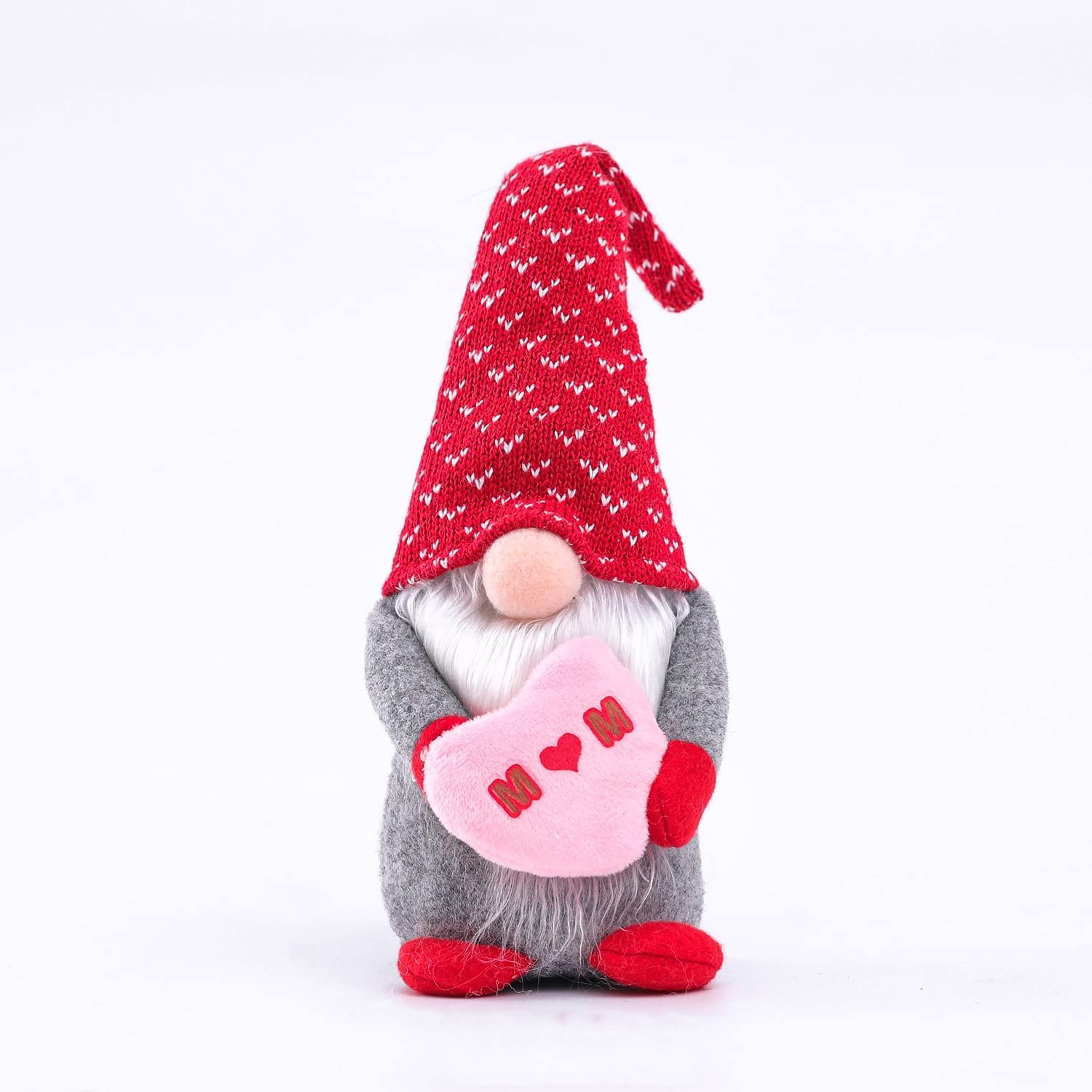 VORAE Mothers Day Gonk Ornament, Plush Valentines Gonk Handmade Gnome Dolls Mini Faceless Tomte Dwarf Elf Decoration for Mother's & Valentine's Day Gift (B)