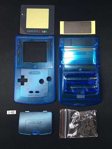 Amazon Co Jp 任天堂 Nintendo ニンテンドー ゲームボーイカラー 交換セット 外装 シェル 青色 クリア ブルー スケルトン カラー Gameboy Color Gbc I 40 ホビー 通販