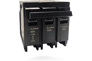 TLMATHUS Q330 30-Amp Three Pole Type QP Circuit Breaker Plug-in Mount Standard MCB Thermal Magnetic Protection, 10KA 120/240V, Compatible with Siemens PL and ES Series Load Centers(3P 30A)