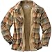 Legendary Whitetails Womens Flannel Shacket Sherpa Lined Plaid Shirt Jacket Warm Fleece, Rustic, LRG