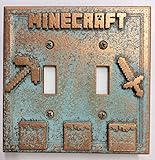 Minecraft - Double Light Switch Cover (Aged Patina)