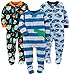 Simple Joys by Carter's Toddlers and Baby Boys' Loose-Fit Polyester Jersey Footed Pajamas, Pack of 3