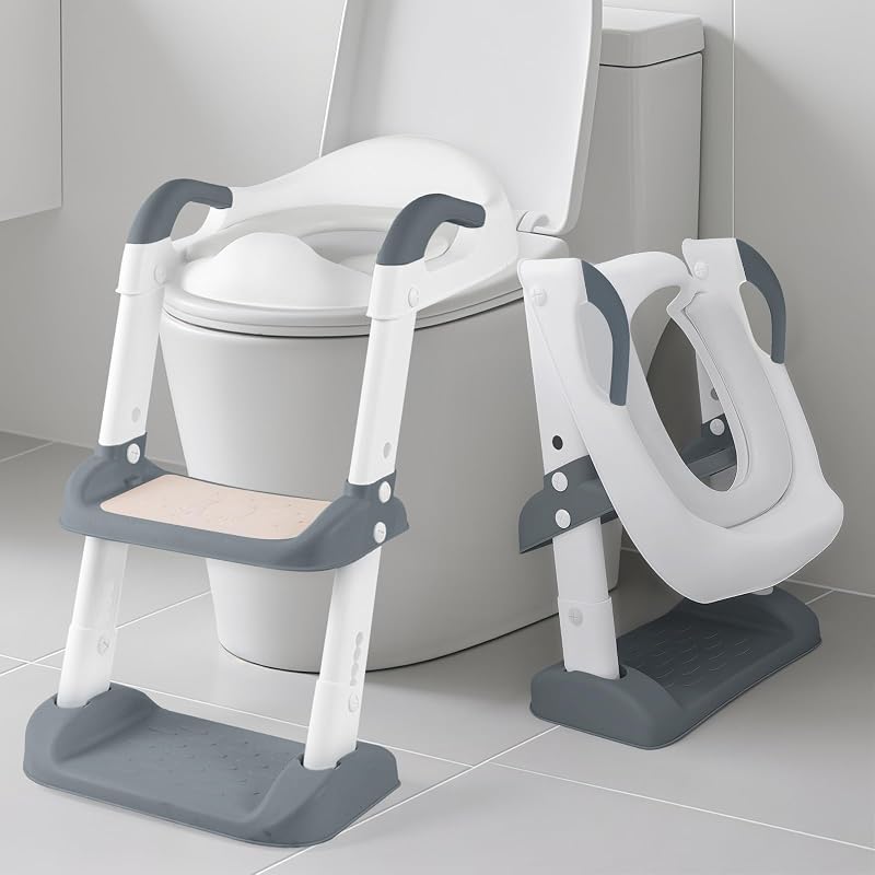 Hibtn Adjustable Toilet Training Seat Kids 1-7 Years UK Round Fits