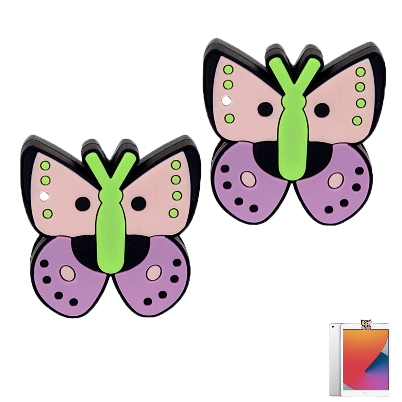 HEMAJI Webcam Cover Butterfly Shape Portable Sliding Control Privacy Covers for Laptop Tablet iPhone iPad PC Macbooks Pro 2 Packs 1080p/720p Compatible