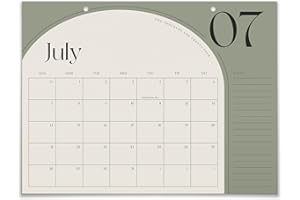 ZICOTO Aesthetic 2024-2025 Desk Calendar - Runs From January 2024 Until July 2025 - The Perfect Minimal Desktop/Wall Calendar for Easy Organizing