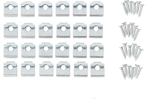 Closet Culture by Knape & Vogt Hardware Pack: Shelf Clips for 6 Wood Shelves, with Mounting Screws (Silver)