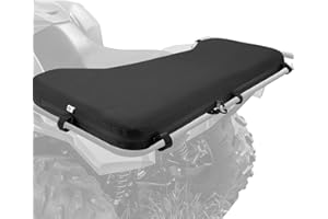 KEMIMOTO ATV Rack Pad, Four Wheeler Rack Seat Cushion for Passenger Compatible with Fourtrax Foreman Rancher Kawasaki Brute Force Recon, Black