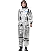 TOONRAIN Adult Astronaut Spaceman Costume Coverall Pilot Air Force Flight Space Suit Up Party