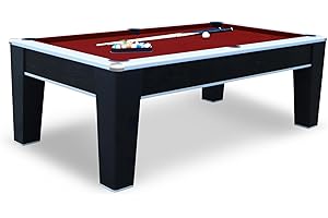 Hathaway Mirage 7.5' Pool Table, Black/Red