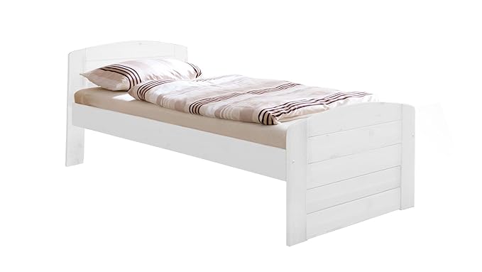 Ticaa Seniorenbett Jana Kiefer massiv Weiß