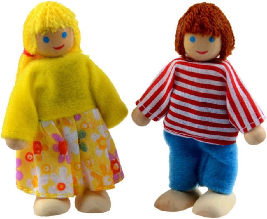 wooden dollhouse people