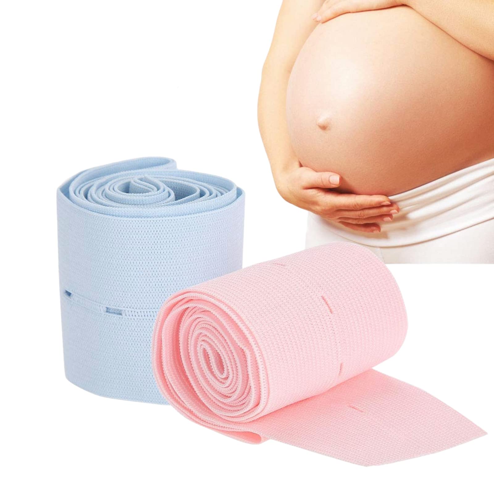 Zetiling Fetal Monitor Strap, Pregnancy Support Belt with Snap Design for Fetal Heart Monitoring, Made of Cotton, Suitable for Pregnant Women After 28 Weeks