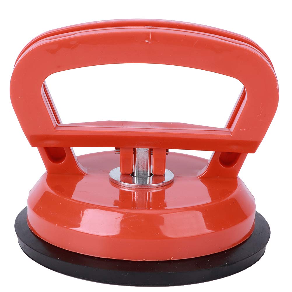 4.7" Suction Cup Lifter, 50kg/110.2lbs Single Claws Glass Suction Cup Lifter Puller for Floor Ceramic Tiles, Vacuum Strong Suction Cup with Non‑Slip Handle, Orange