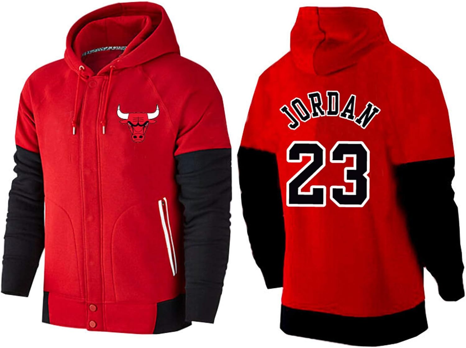 Michael Jordan Basketball Pullover Hoodie, Uomini Chicago Bulls Hoodies