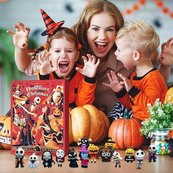 2023 NEW HALLOWEEN CHRISTMAS SCARY DOLL ADVENT CALENDAR 2023 KIDS – 24 DAY HALLOWEEN COUNTDOWN CALENDAR, PRE-CHRISTMAS DOLL NIGHTMARE ADVENT CALENDAR GIFT (A+HALLOWEEN)