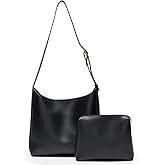 Bucket Bags for Women Medium Vegan Leather Tote with Adjustable Strap Small Pouch Designer Handbags Travel Work Purse