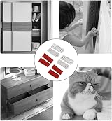 luoshaPUCY 2 Pcs Magnetic Cabinet Door Latches Self Adhesive Stainless Steel view 6