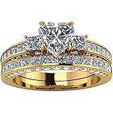 Yellow Gold Filled Bridal Sets Marquise cut Cz Engagement Ring 2pcs Womens Wedding Ring Sets