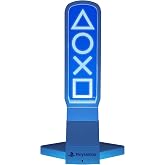 Paladone PlayStation 3-in-1 Headphone Stand and Tech Charging Station with Console Controller Cradle and 2 USB-C Ports, RGB Colour Changing Light Panel, Officially Licensed Gift for Gamers