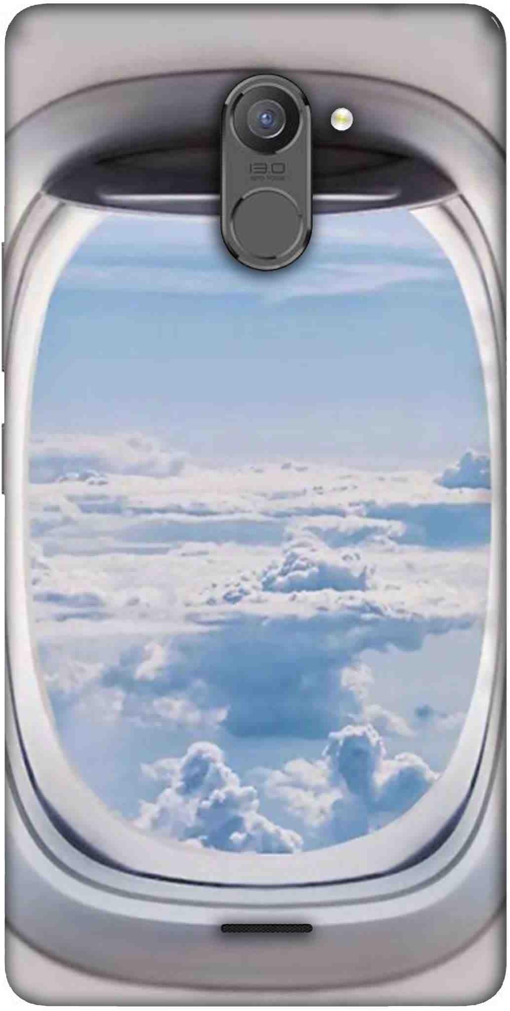 Printfidaa Aeroplane Window with Clouds Printed Designer Back Cover for Infinix Hot 4 Pro, X556, X557 Back Cover